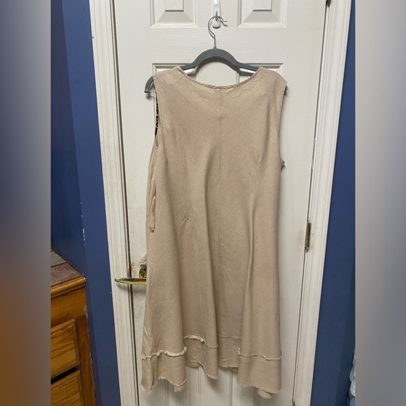 Roz & Ali plus size 20 linen sleeveless animal print dress - Picture 4 of 6